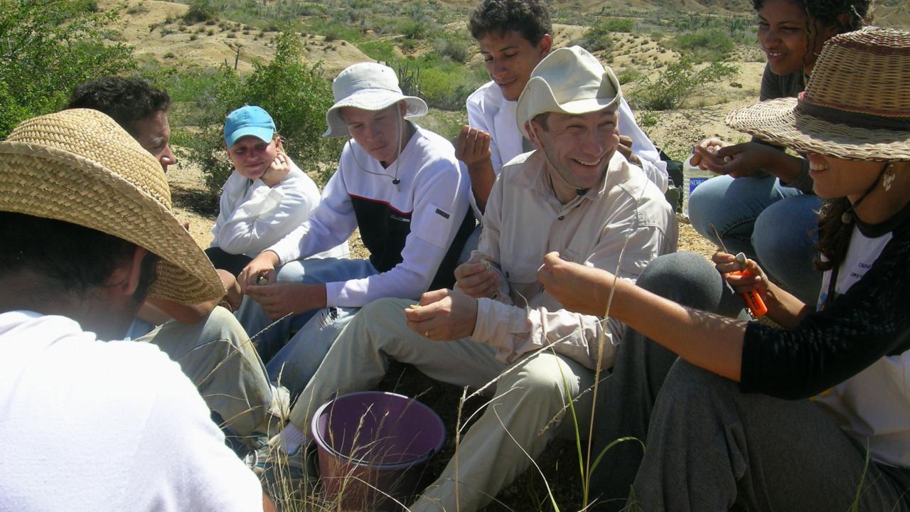With students on the Island of Cubagua, Venezuela (2006)