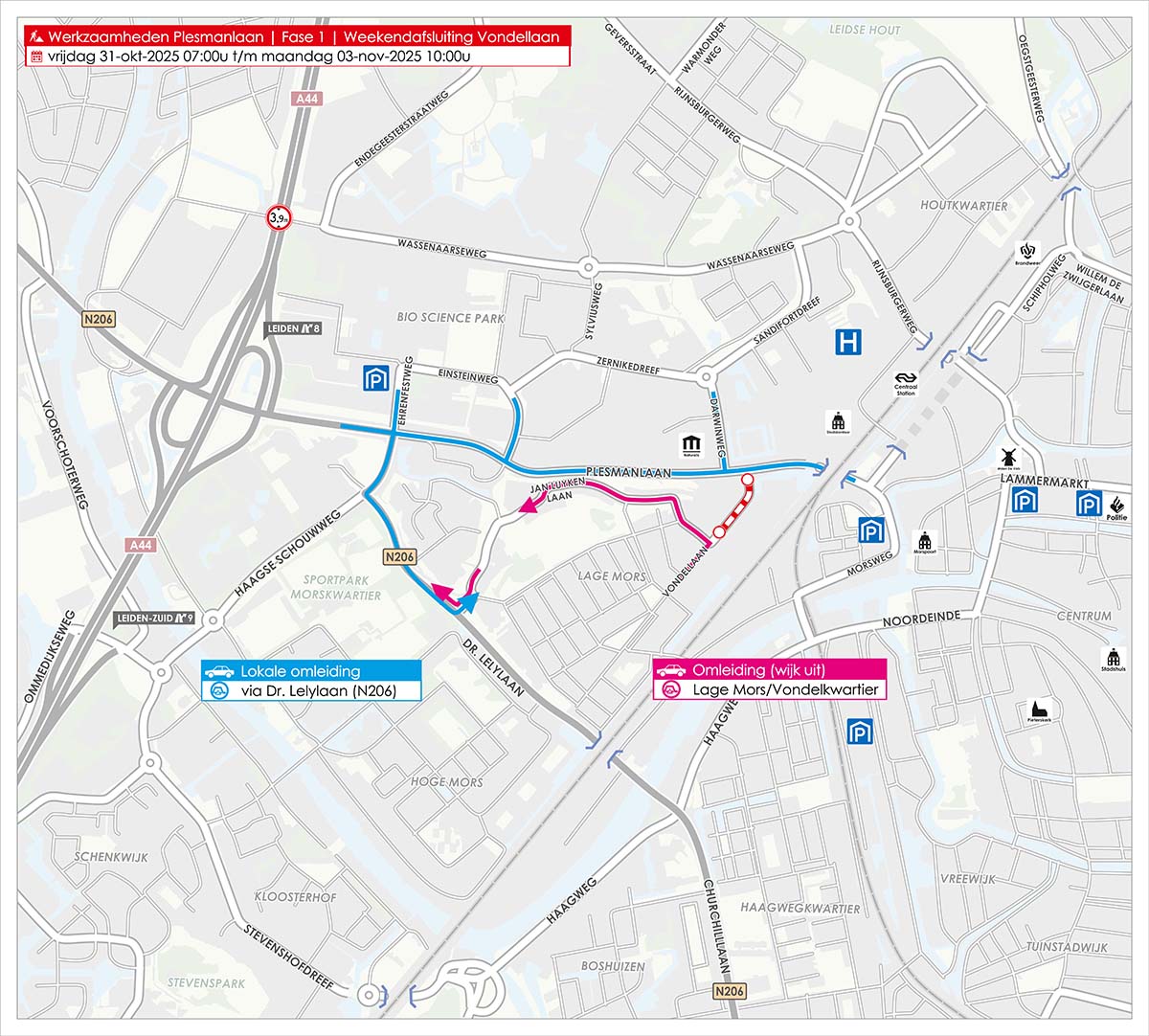 Verkeerssituatie rondom Naturalis