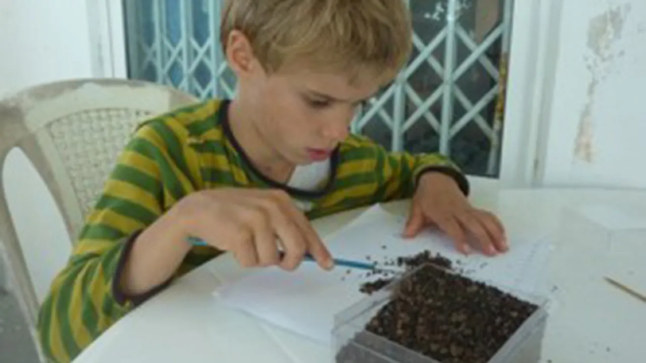 Jens met aarde