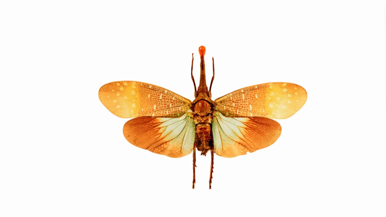 Cicada with a red nose
