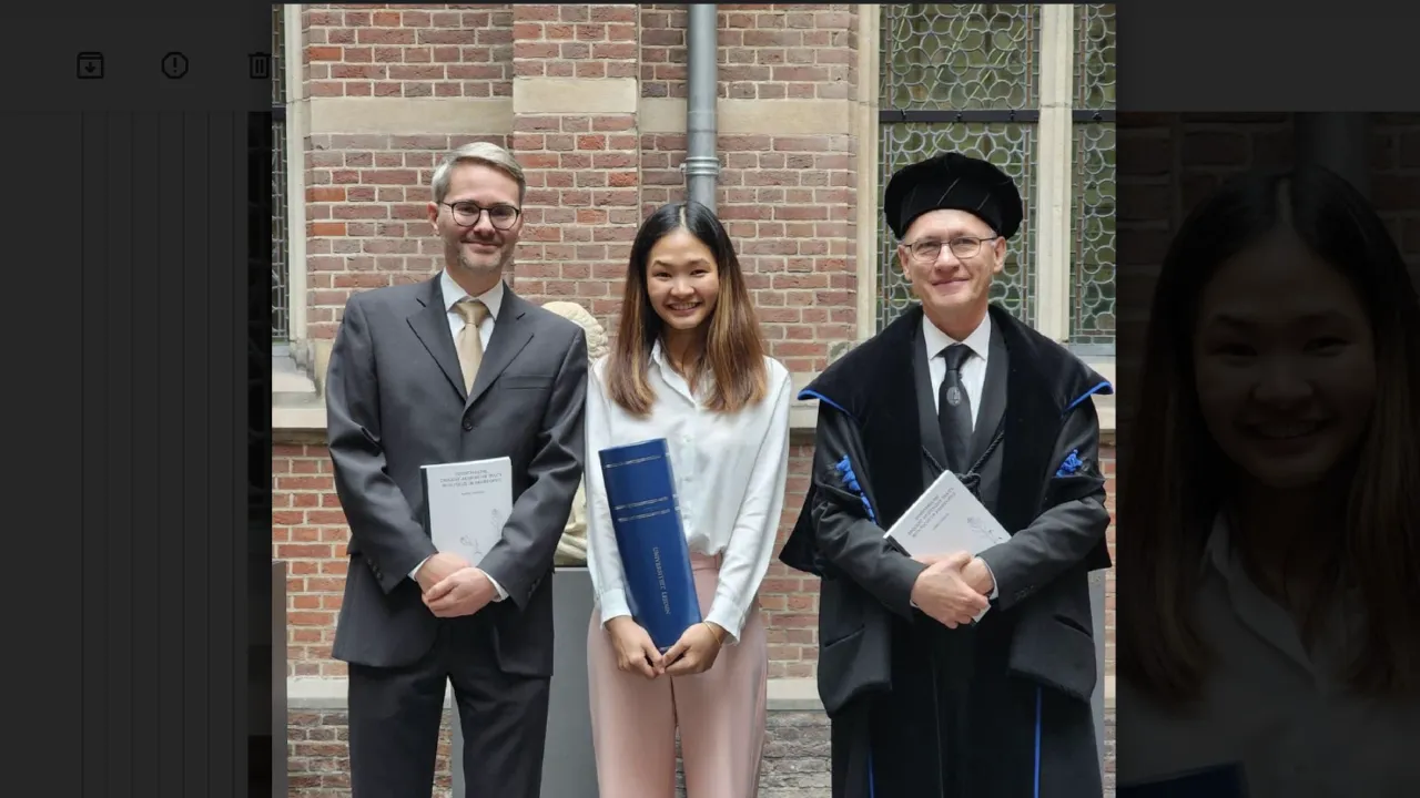 Ajaree after her PhD defense