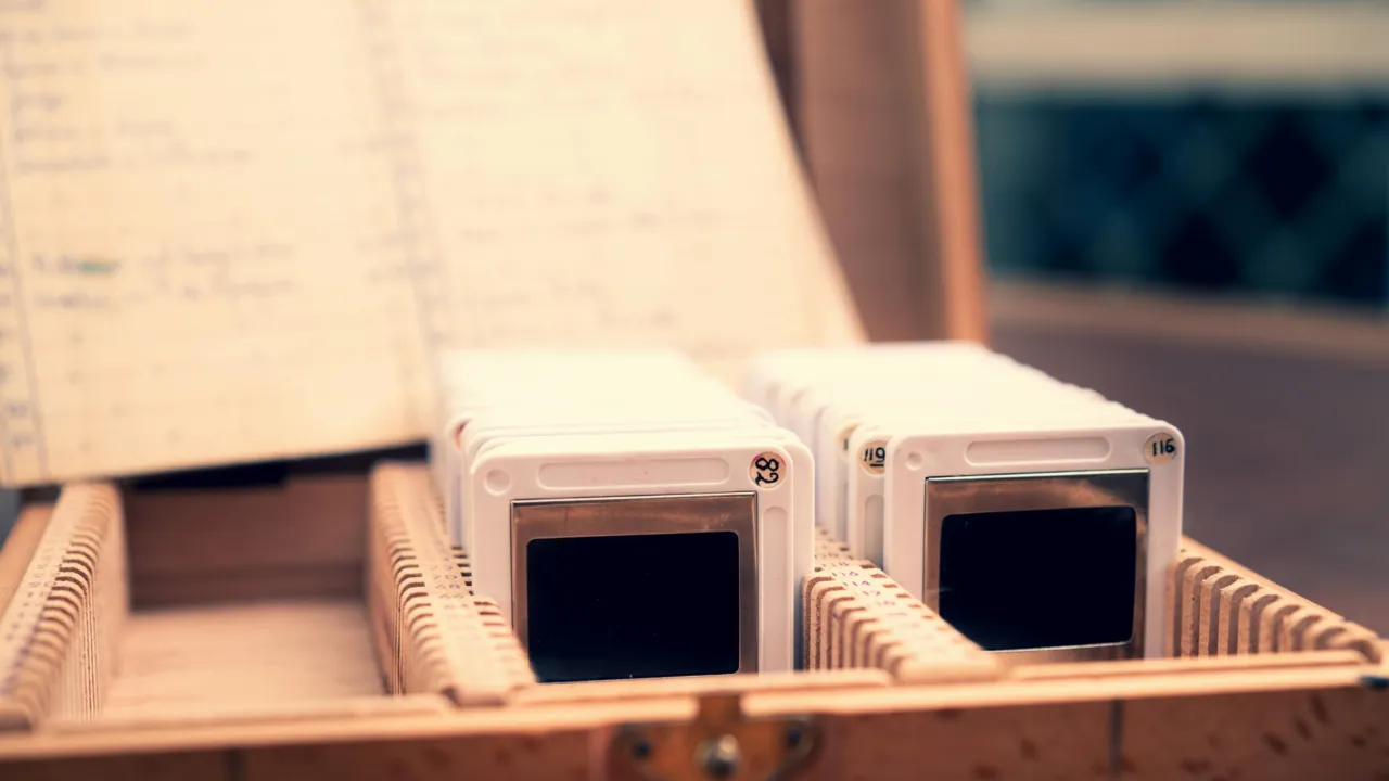 Wooden slide box