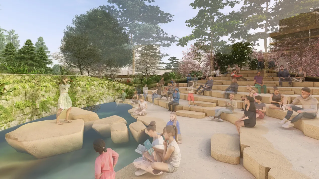 Artist impression van de tuin