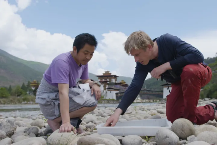 Vincent Kalkman in Bhutan (foto: Bureau Voorlichting/Naturalis)