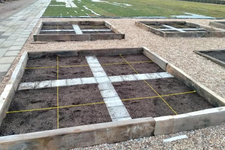 Gedeelte van de proefopstelling in Katwijk