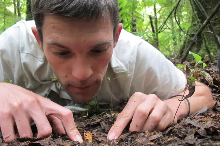 Vincent and a plant that doesn't need light
