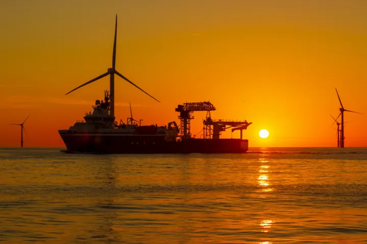 Windmolens op de Noordzee