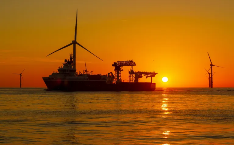 Windmolens op de Noordzee